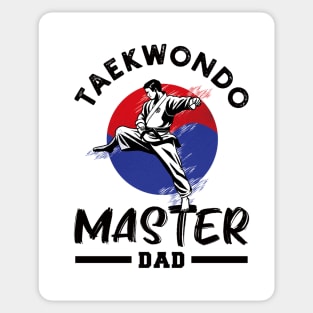 Taekwondo master dad, Korean martial arts, unique TKD father's day gift to improve mental health Sticker